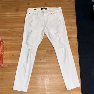 men’s white ripped jeans 32x30
